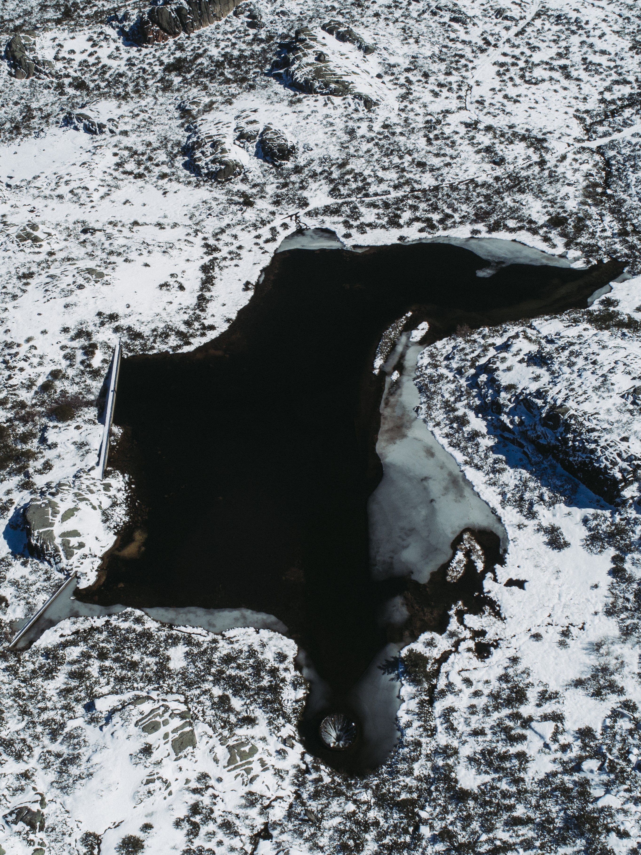 Covão dos conchos serra da estrela with snow